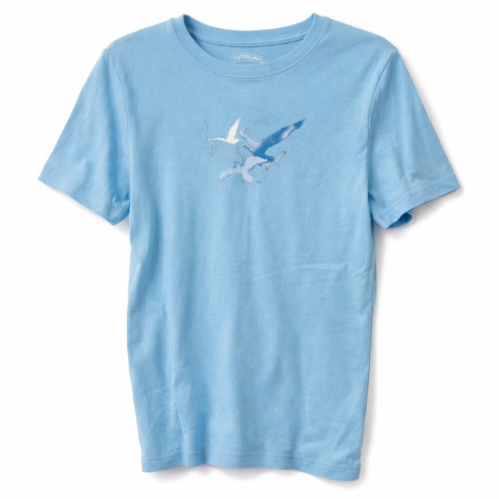 NORTHERN RELECTIONS 100% Cotton Blue T-shirt with Bird print - M